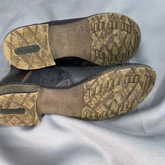 Remonte D4378-16 womens fashion comfort short boots, size 39/8.5, blue & brown - Picture 6 of 8